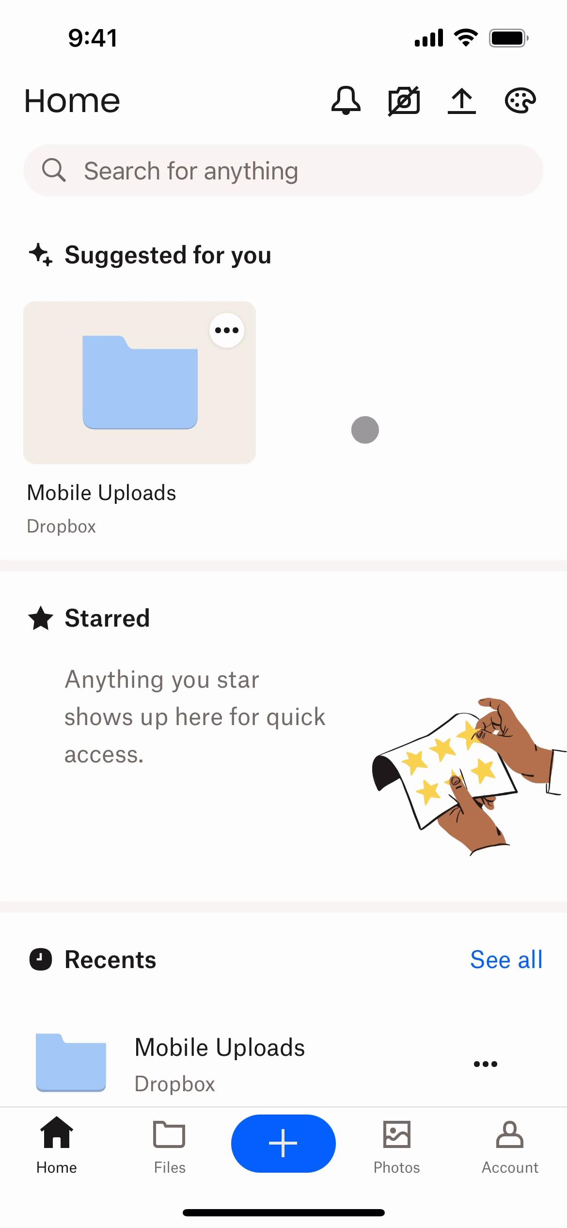 Screenshot of Giving feedback on Dropbox