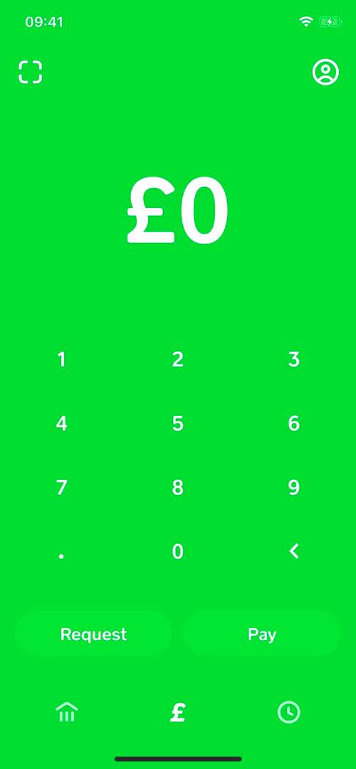 Screenshot of Sending currency on Cash App