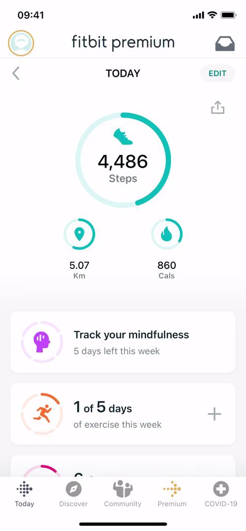 Screenshot of Joining a group on Fitbit