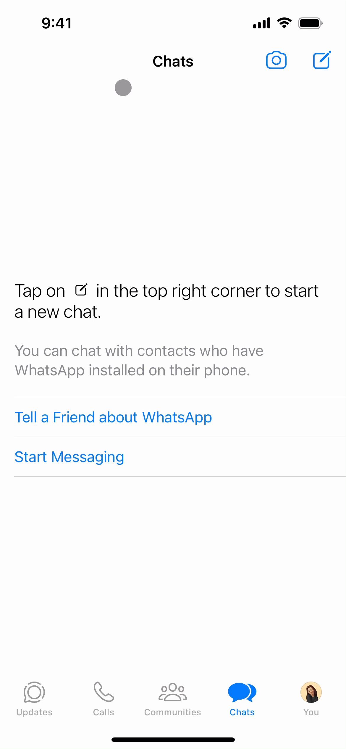 Screenshot of Inviting people on WhatsApp