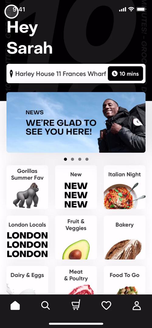 Screenshot of Inviting people on Gorillas